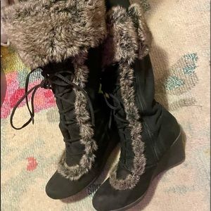 JustFab wedge heel boots